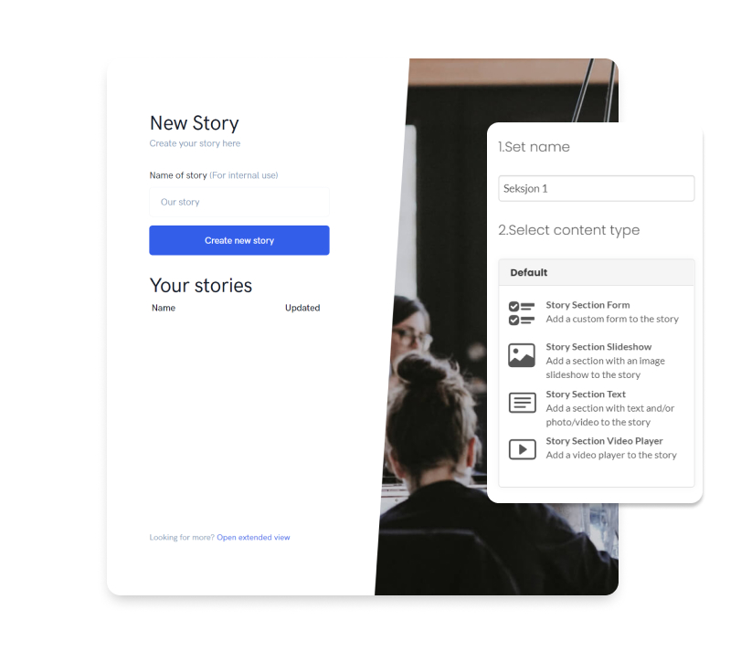 Digital Storytelling interface
